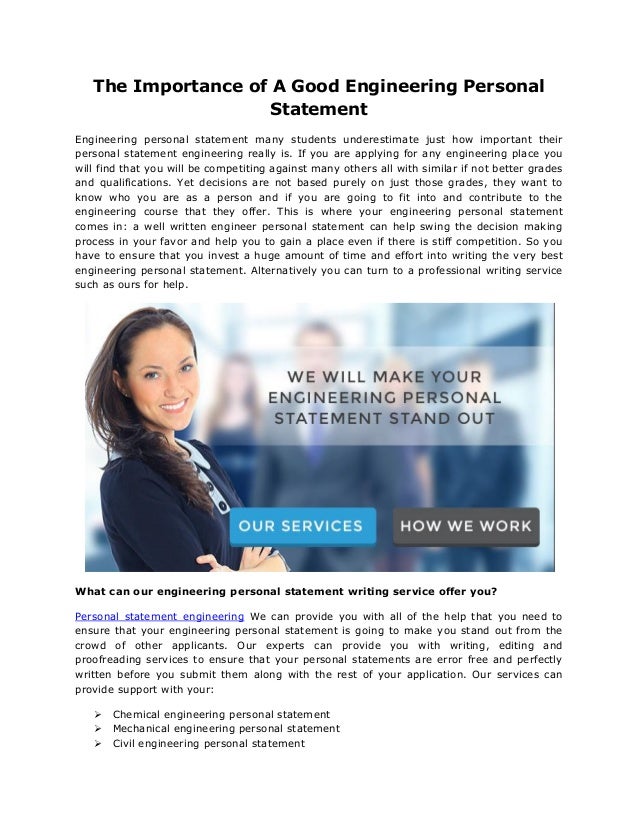 Engineering personal statement