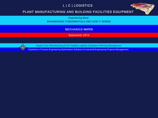 L | C | LOGISTICS 
PLANT MANUFACTURING AND BUILDING FACILITIES EQUIPMENT 
Engineering-Book 
ENGINEERING FUNDAMENTALS AND HOW IT WORKS 
MECHANICS WATER 
September 2014 
Supply Chain Manufacturing & DC Facilities Logistics Operations Planning Management 
Expertise in Process Engineering Optimization Solutions & Industrial Engineering Projects Management 
 