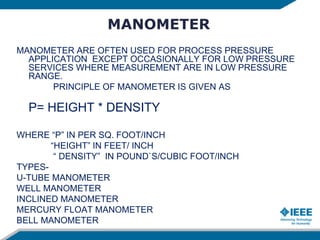 A Presentation on Field Instrumentation. | PPTX