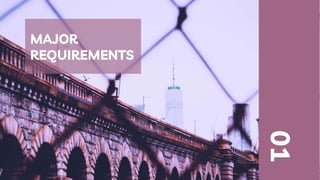 MAJOR
REQUIREMENTS
01
 