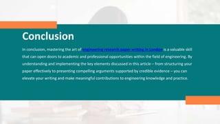 Conclusion Engineer Engineering Research Paper Writing In London.pptx