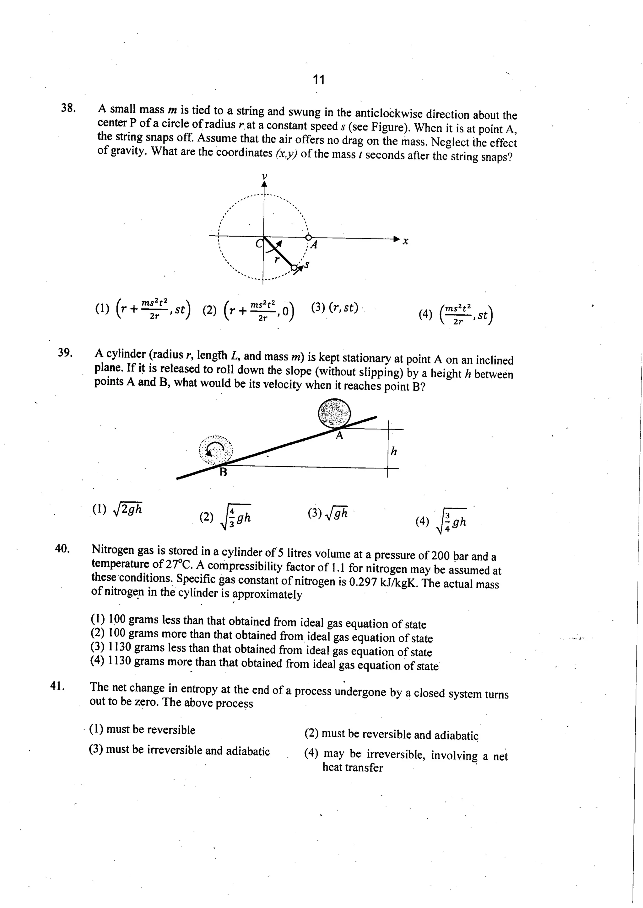 CSIR UGC JRF/NET 2012 DEC ENG SCI