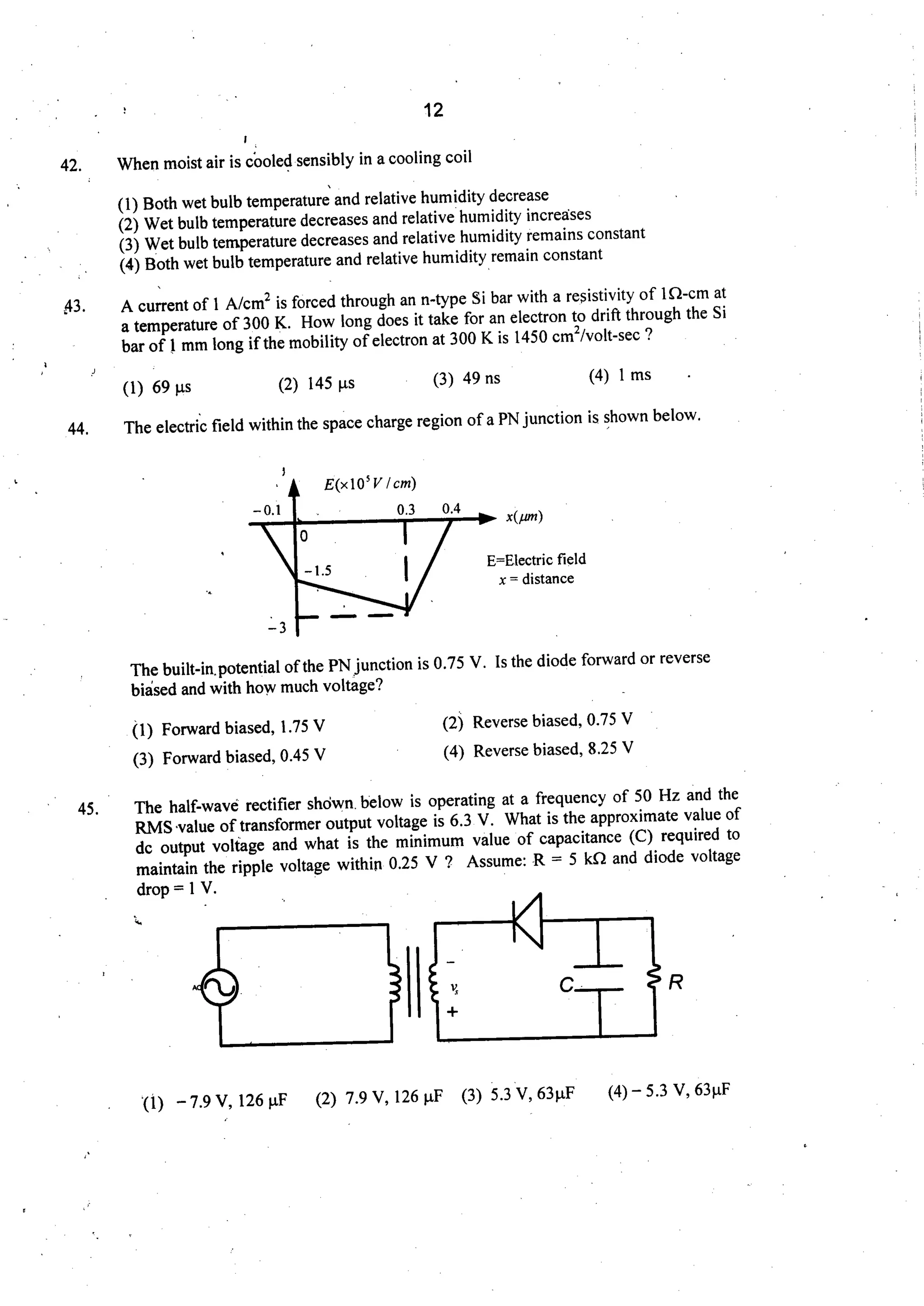 CSIR UGC JRF/NET 2012 DEC ENG SCI