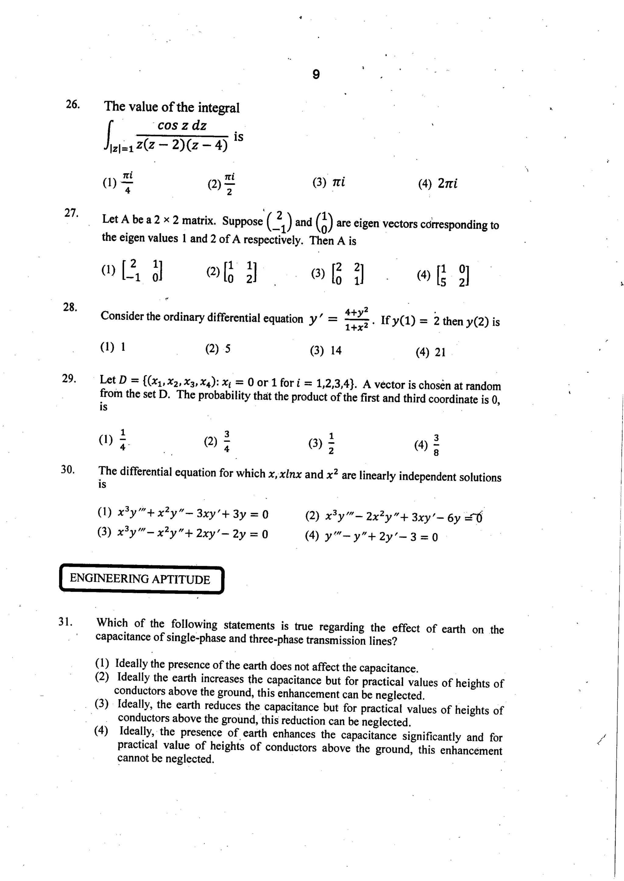 CSIR UGC JRF/NET 2012 DEC ENG SCI