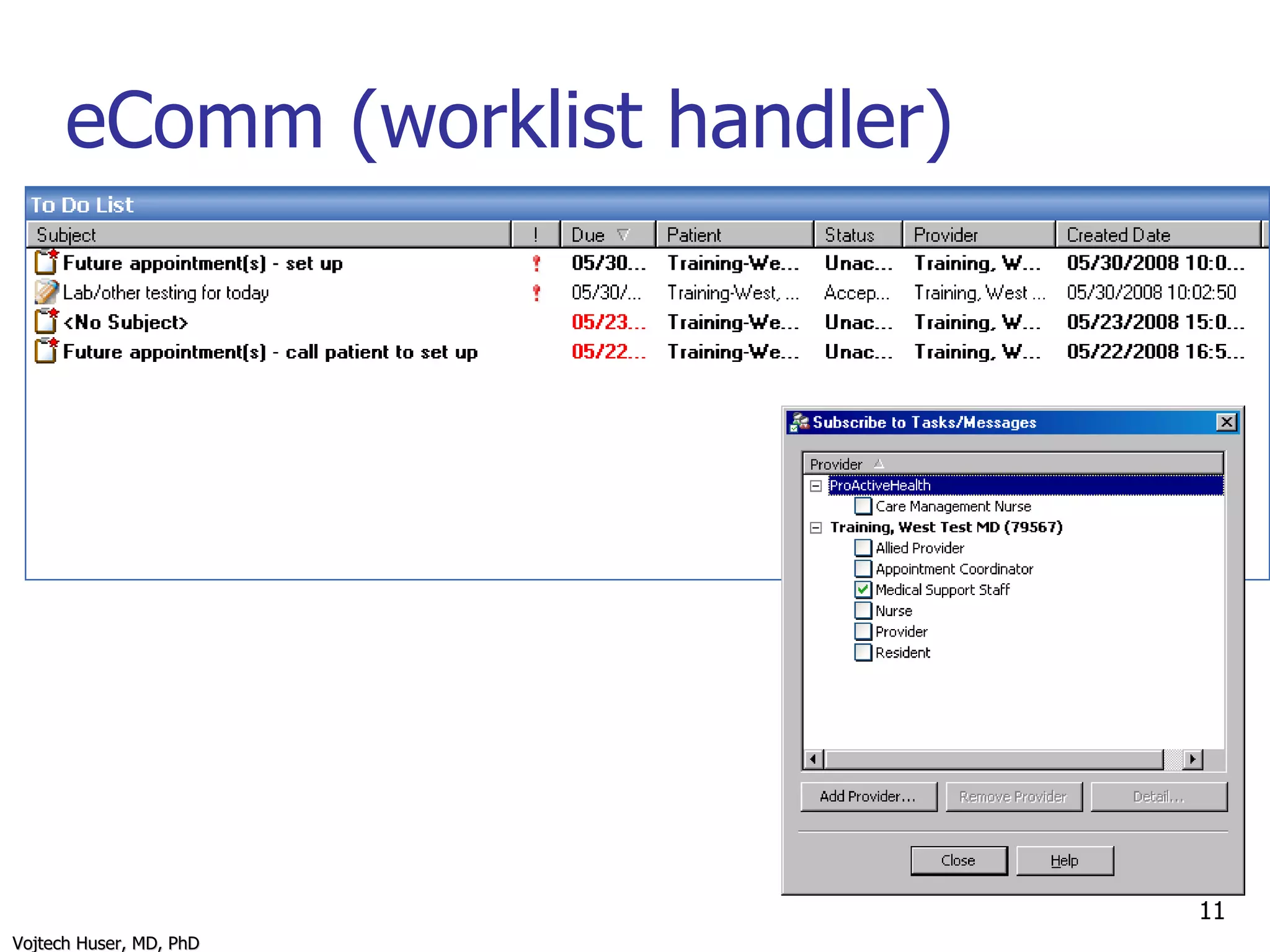 eComm (worklist handler) 