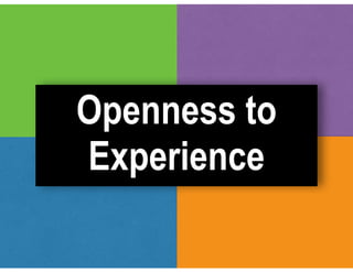 Openness to 
Experience 
 