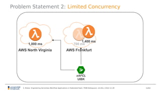 Problem Statement 2: Limited Concurrency
xAFCL
UIBK
AWS Frankfurt
1,400 ms
700 ms
AWS North Virginia
1,000 ms
S. Ristov: E...