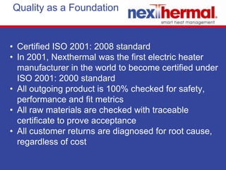 2004 - Heater based assemblies unveiled