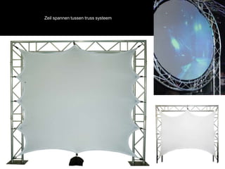 Zeil spannen tussen truss systeem
 