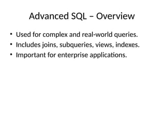 SQL_COMPLETE_NOTE Database management system | PPTX