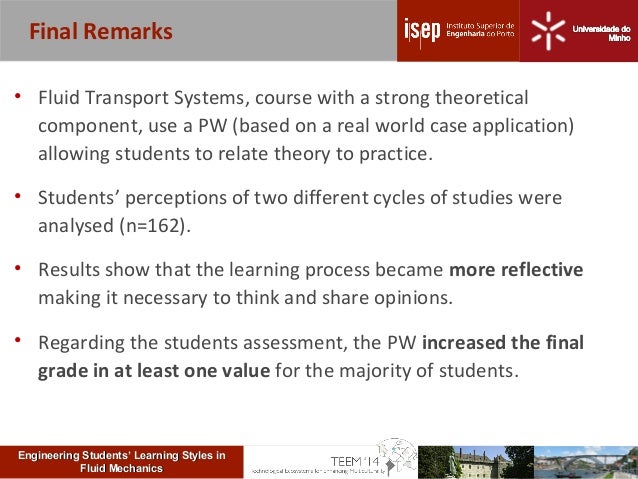 learning styles of engineering students of In this study, it was aimed to explore learning styles of third year mechanical engineering students and also their perception of profession ninety-nine third year. learning styles of engineering students of In this study, it was aimed to explore learning styles of third year mechanical engineering students and also their perception of profession ninety-nine third year.
