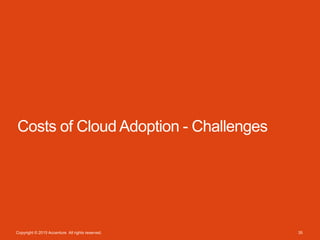 Copyright © 2015 Accenture All rights reserved.
Costs of Cloud Adoption - Challenges
35
 
