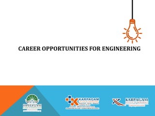 CAREER OPPORTUNITIES FOR ENGINEERING
 