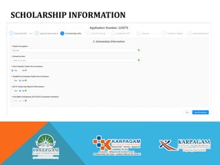 SCHOLARSHIP INFORMATION
 
