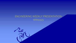 ENGINEERING WEEKLY PRESENTATION
WW0223
 