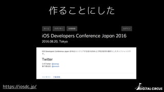 ㏊δμ
https://iosdc.jp/
뤳Ȥˤ
 