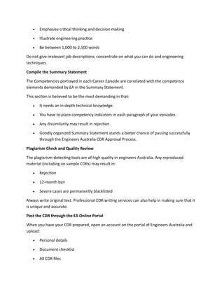 Engineers Australia CDR Approval Process | PDF