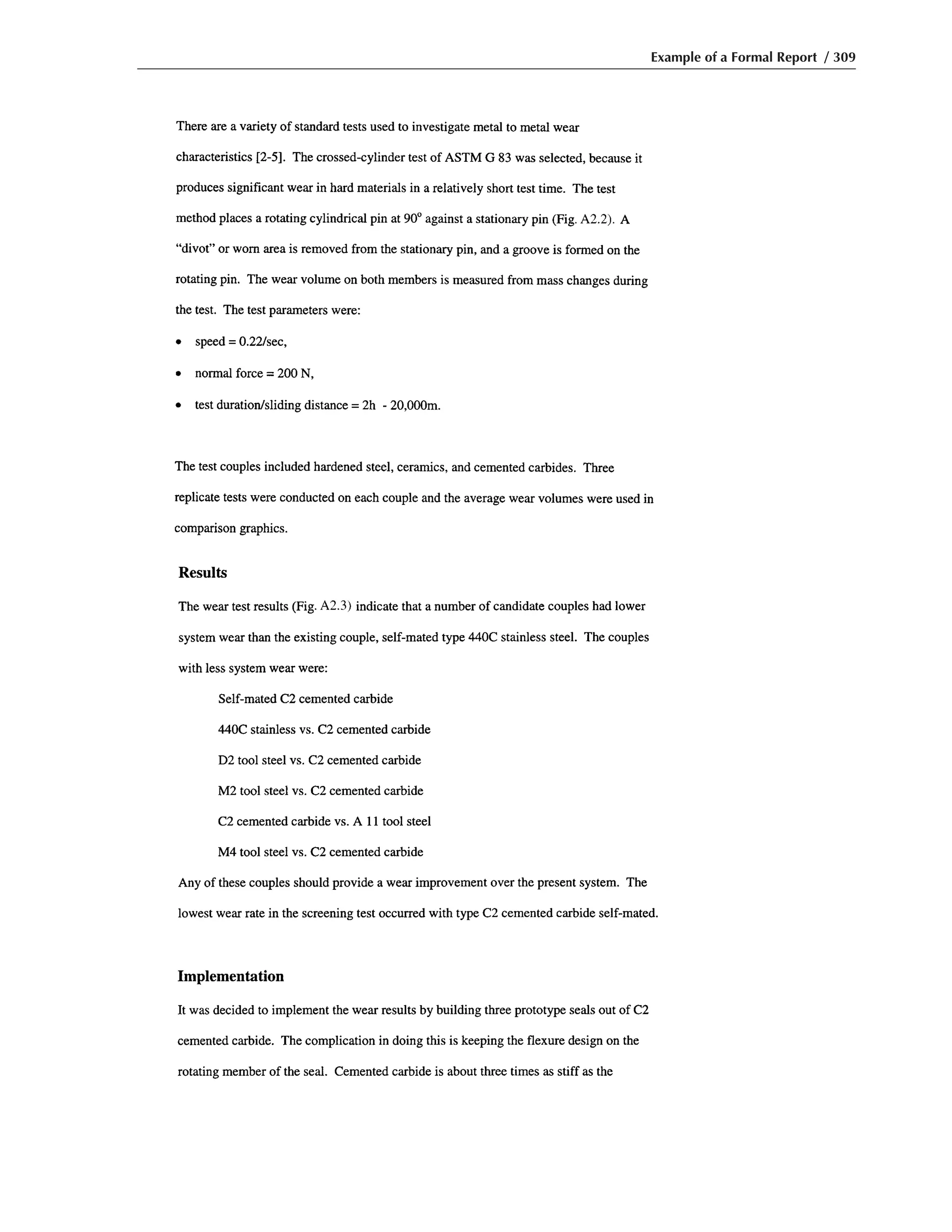 Example of a Formal Report / 309
 