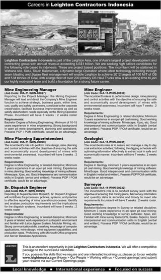 Engineers Vacancy (Dec-2011)