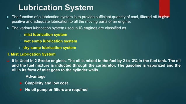 Engine friction and lubrication system | PPT