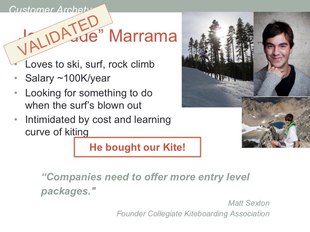 Customer Archetype Joe Dude Marrama