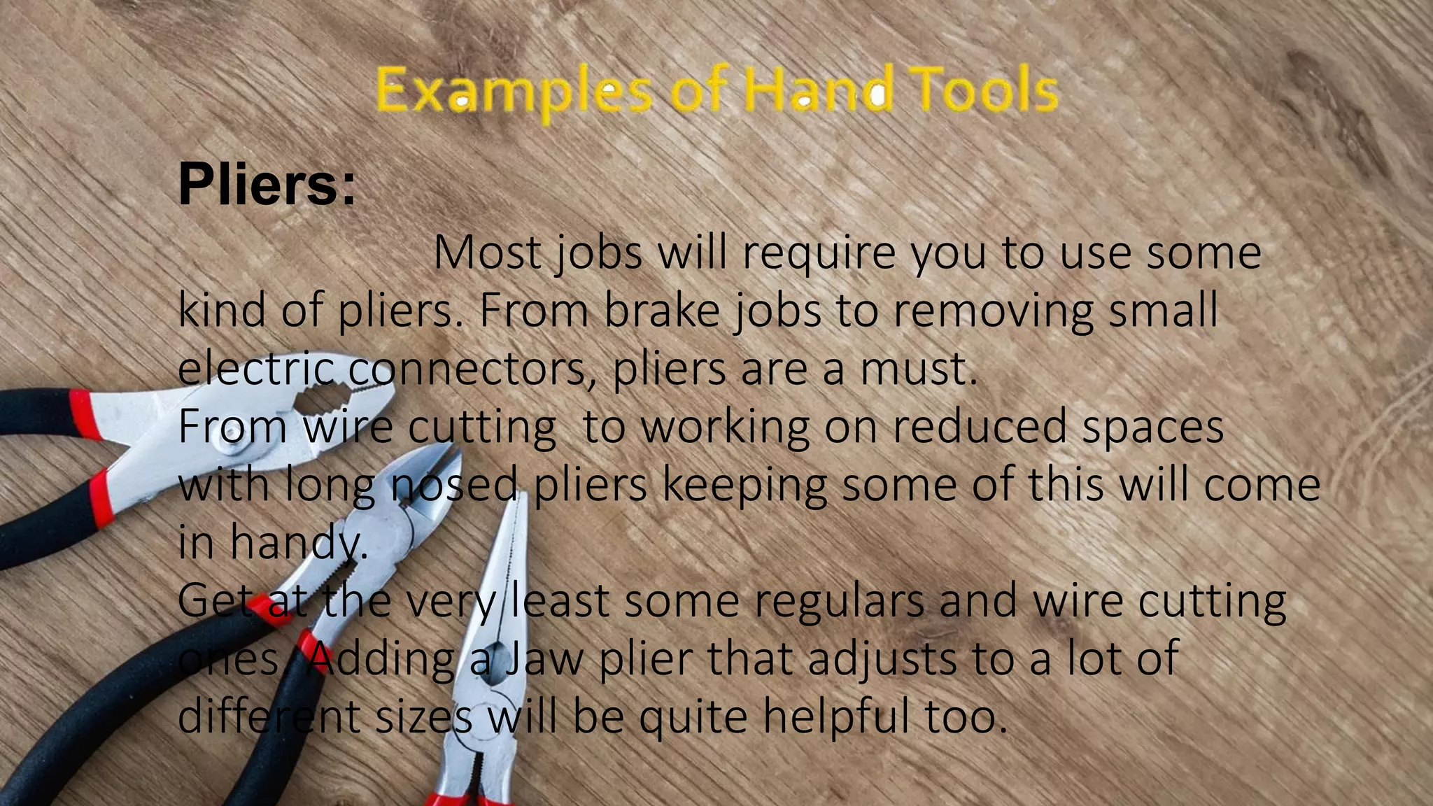 Hand Tools use in car workshop | PDF