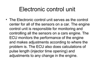 Task Performed By Engine Control Unit Engine management system | PPT