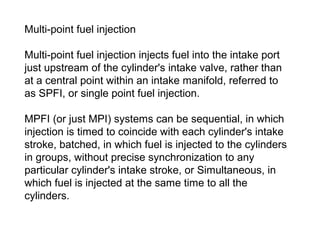 Single Point Injects Engine management system | PPT