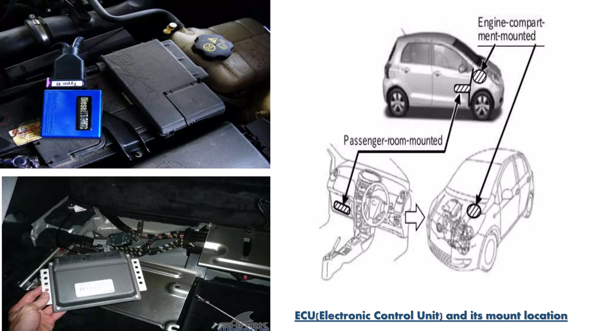 ECU(Electronic Control Unit) and its mount location
 