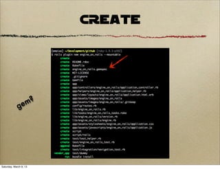 CREATE




                   m ?
             ge




Saturday, March 9, 13
 