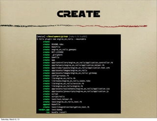 CREATE




Saturday, March 9, 13
 