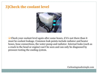 Engine Temperature Warning Light - Understand and Follow the steps PPTX