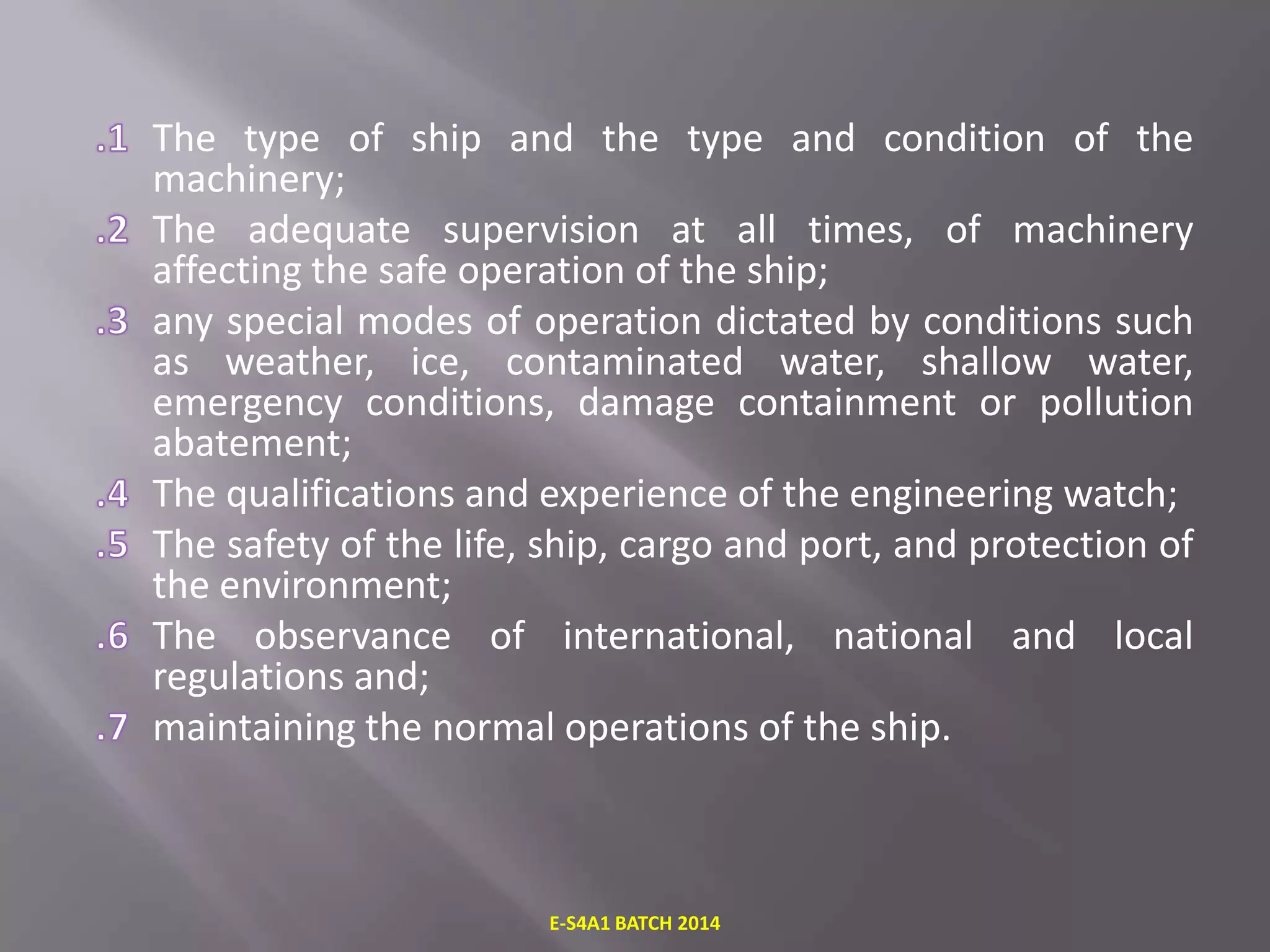 Engine Watchkeeping | PPTX