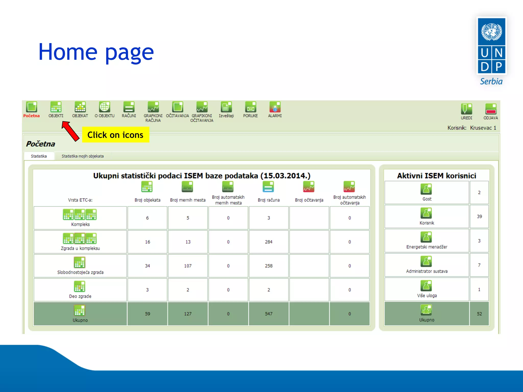 Page 79
Home page
Click on icons
 