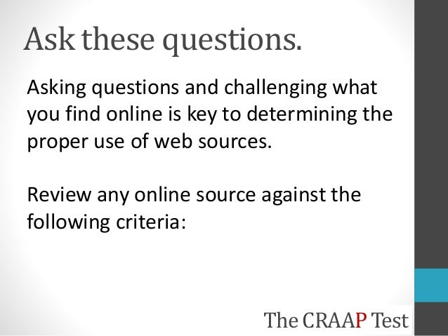 craap test