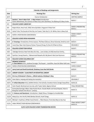 Engl 110 college writing (queens college) 2012 fall term | PDF