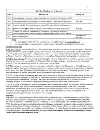 Engl 110 college writing (queens college) 2012 fall term | PDF