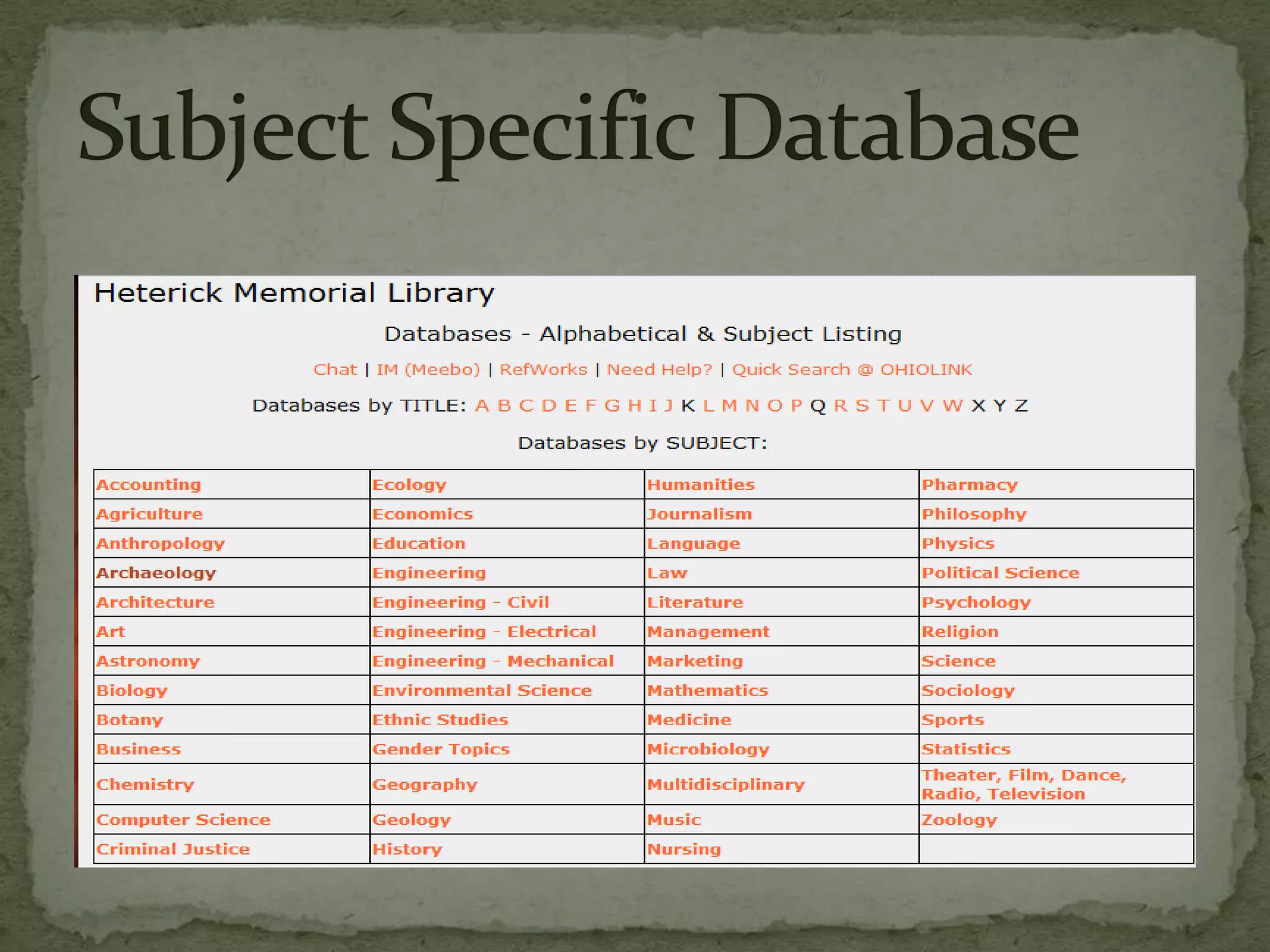 What do I do next?Use library resources to continue your background research.