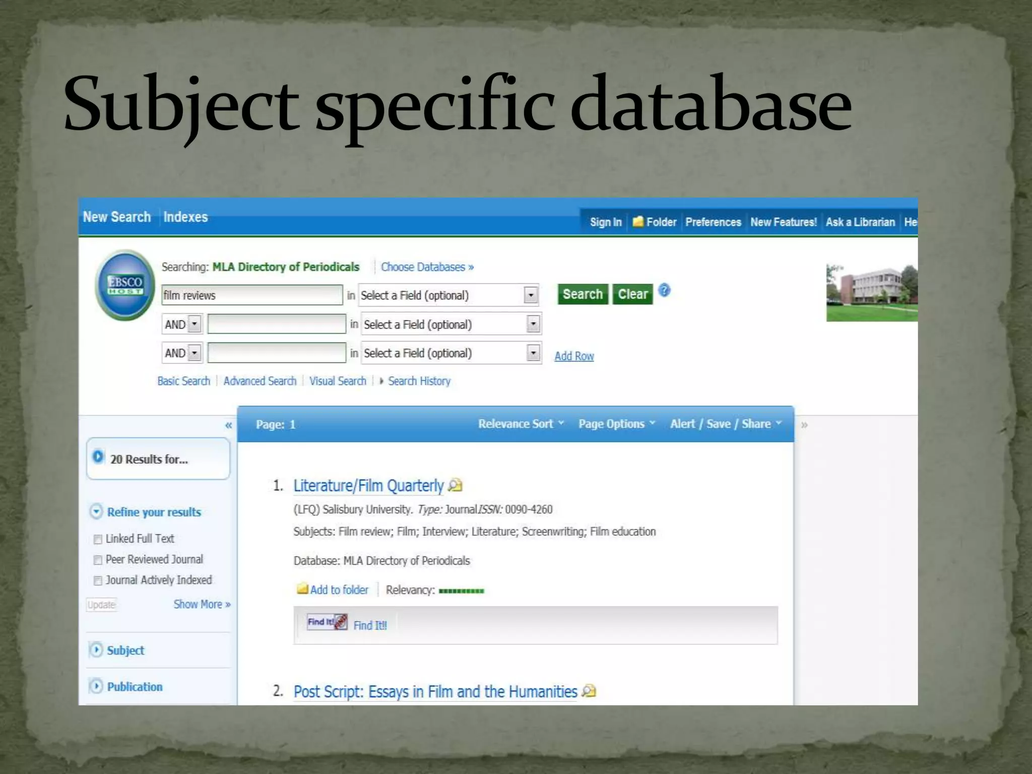 Does not require an exact match