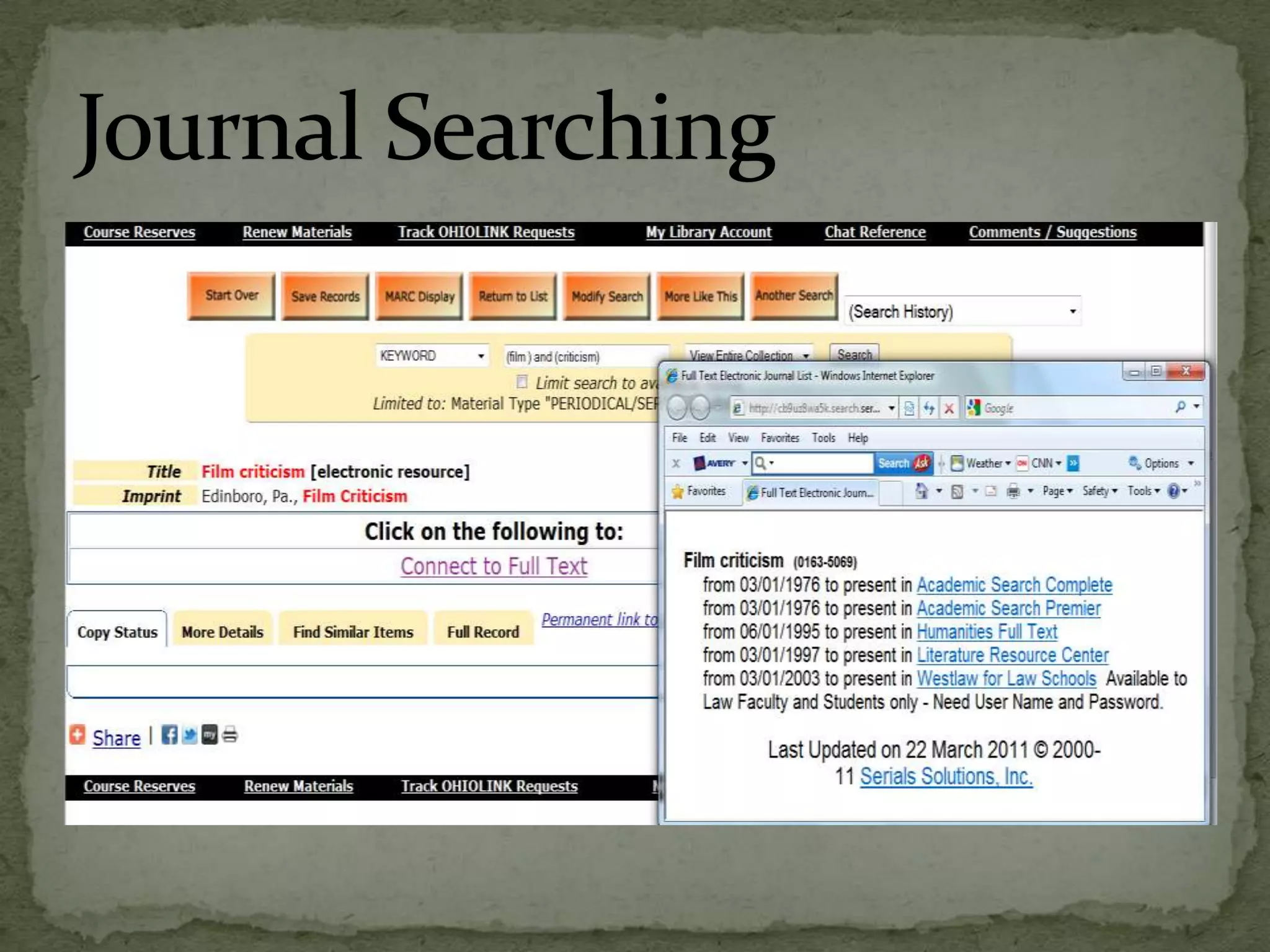 Look for the same or similar words which keep appearing KEYWORD 