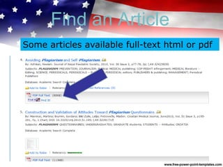 Some articles available full-text html or pdf
Find an Article
 