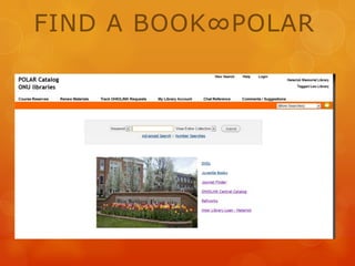 FIND A BOOK∞POLAR

 