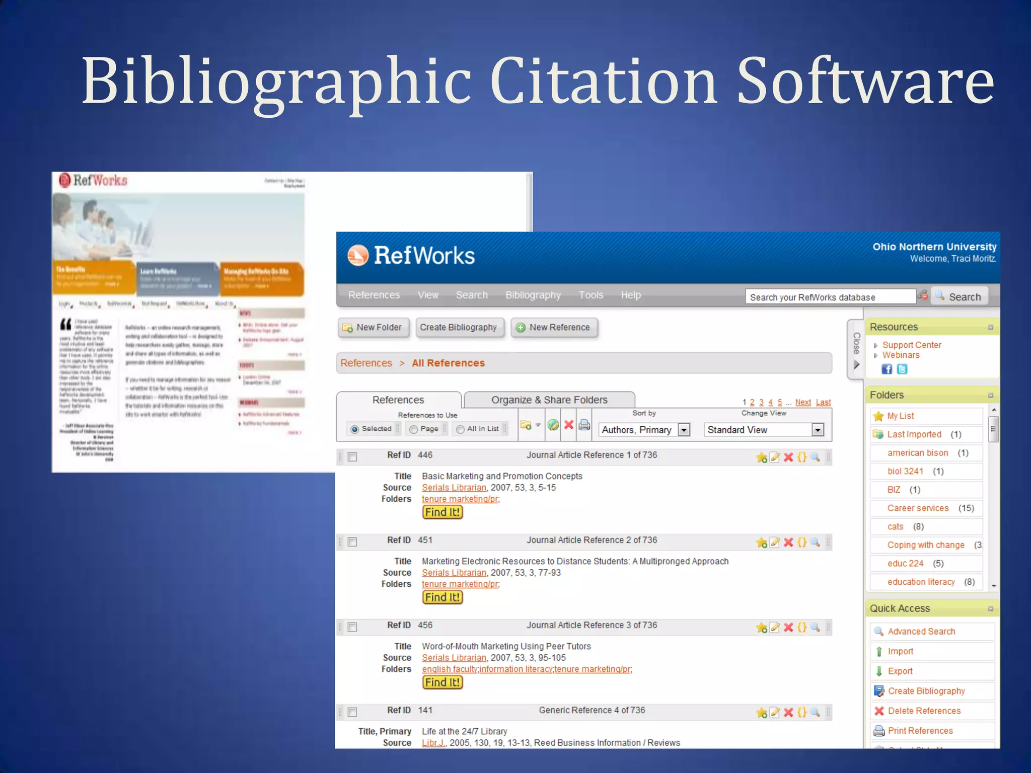 Bibliographic Citation Software
 