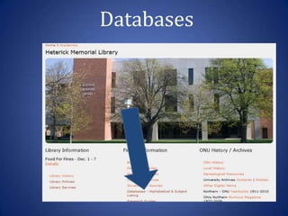 Databases
 
