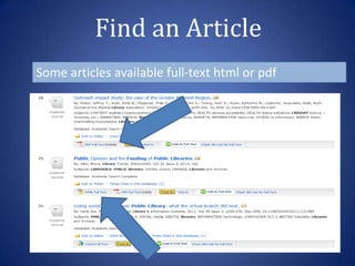 Find an Article
Some articles available full-text html or pdf
 