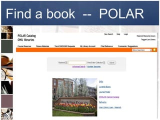 Find a book -- POLAR
 