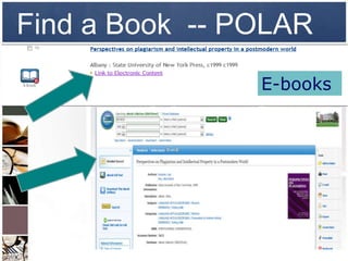 Find a Book -- POLAR
                E-books
 