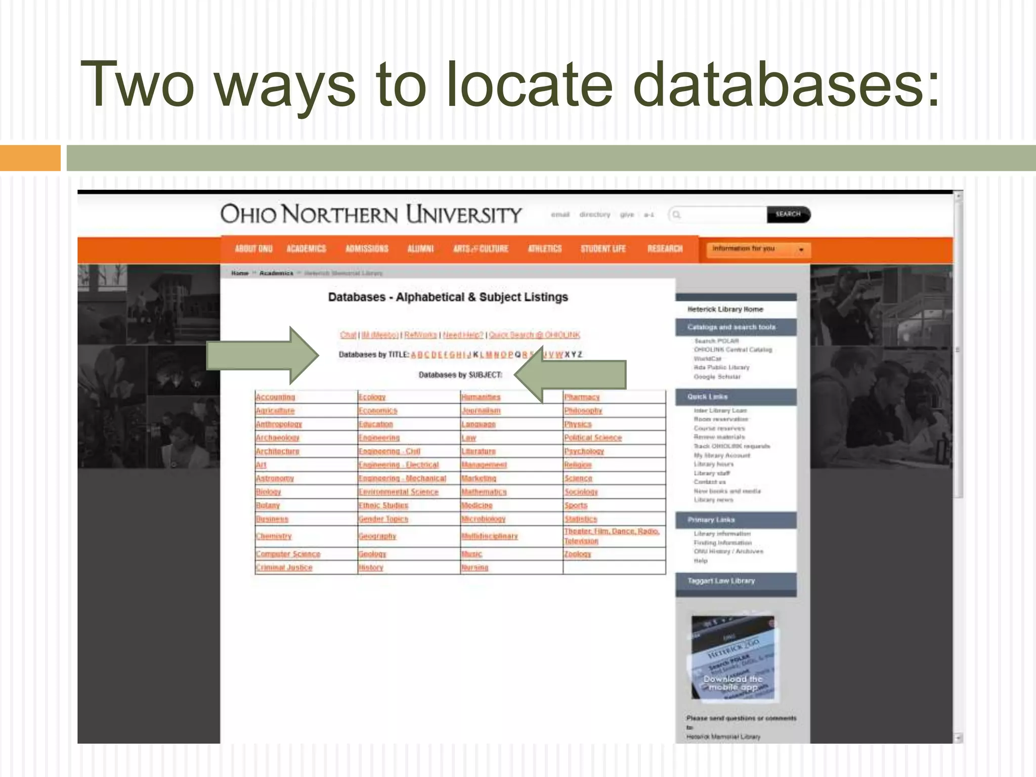 Narrow your topic for a more focused project