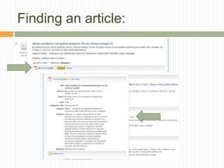 Can’t I just Google articles?What about Google Scholar?Good: gives you an idea of how much is out there, and what search terms to use