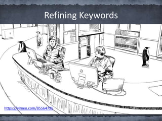 Refining Keywords
https://vimeo.com/85564795
 